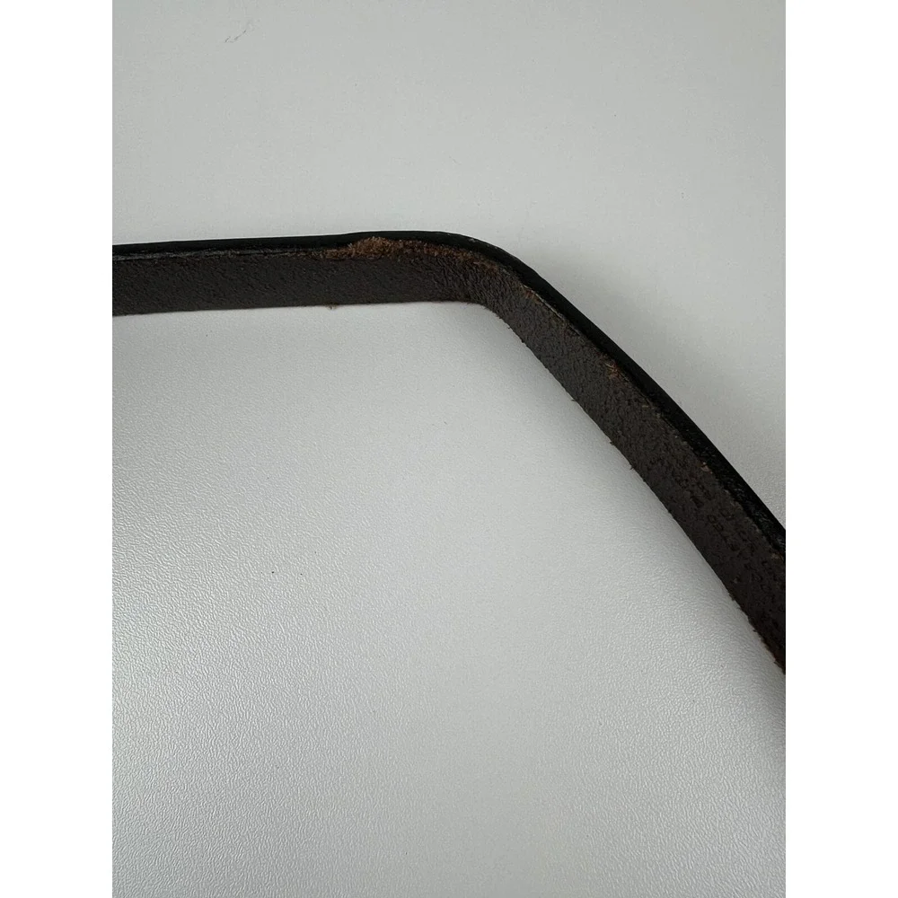 Coach Belt Brown  Cowhide Leather Brass Buckle Made In Italy 7/8